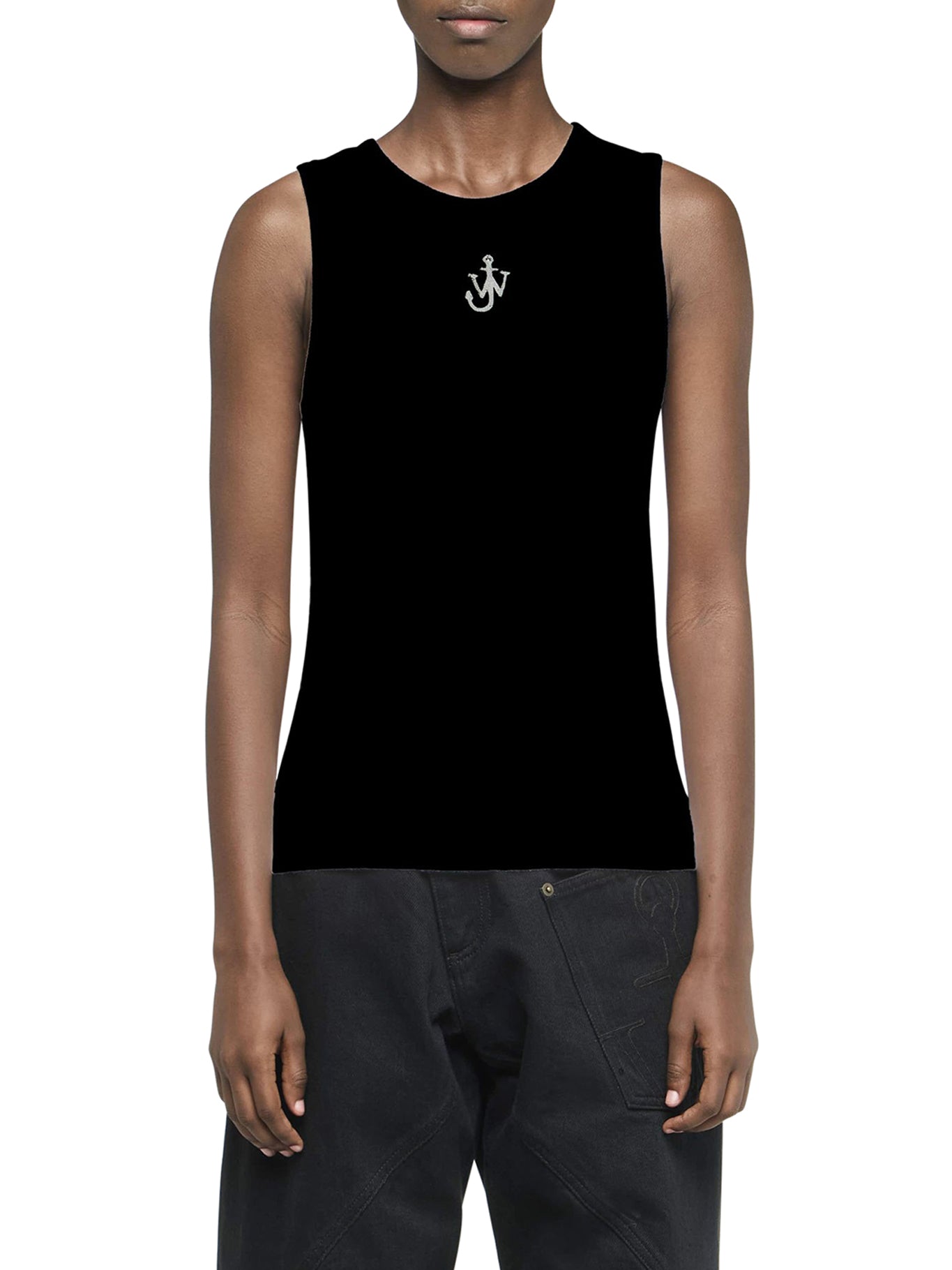 JWA ANCHOR LOGO Tank Top for Women - Casual Sleeveless Shirt, Summer Fashion Basic Tee - Perfect for Gym, Beach, and Everyday Wear