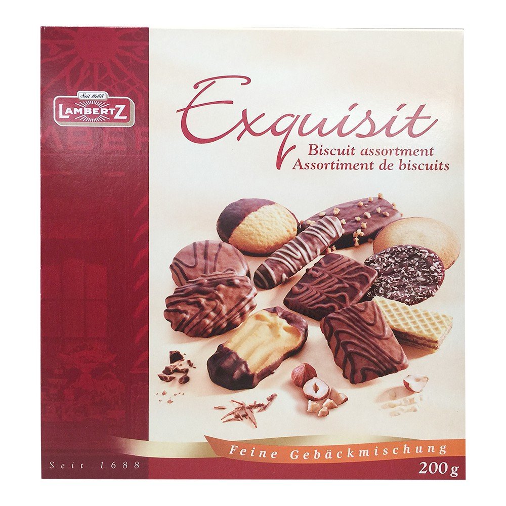 LAMBERTZ Exquisite Cookies 200g - Premium German Butter Biscuits for Gifts, Tea Time & Holiday Treats