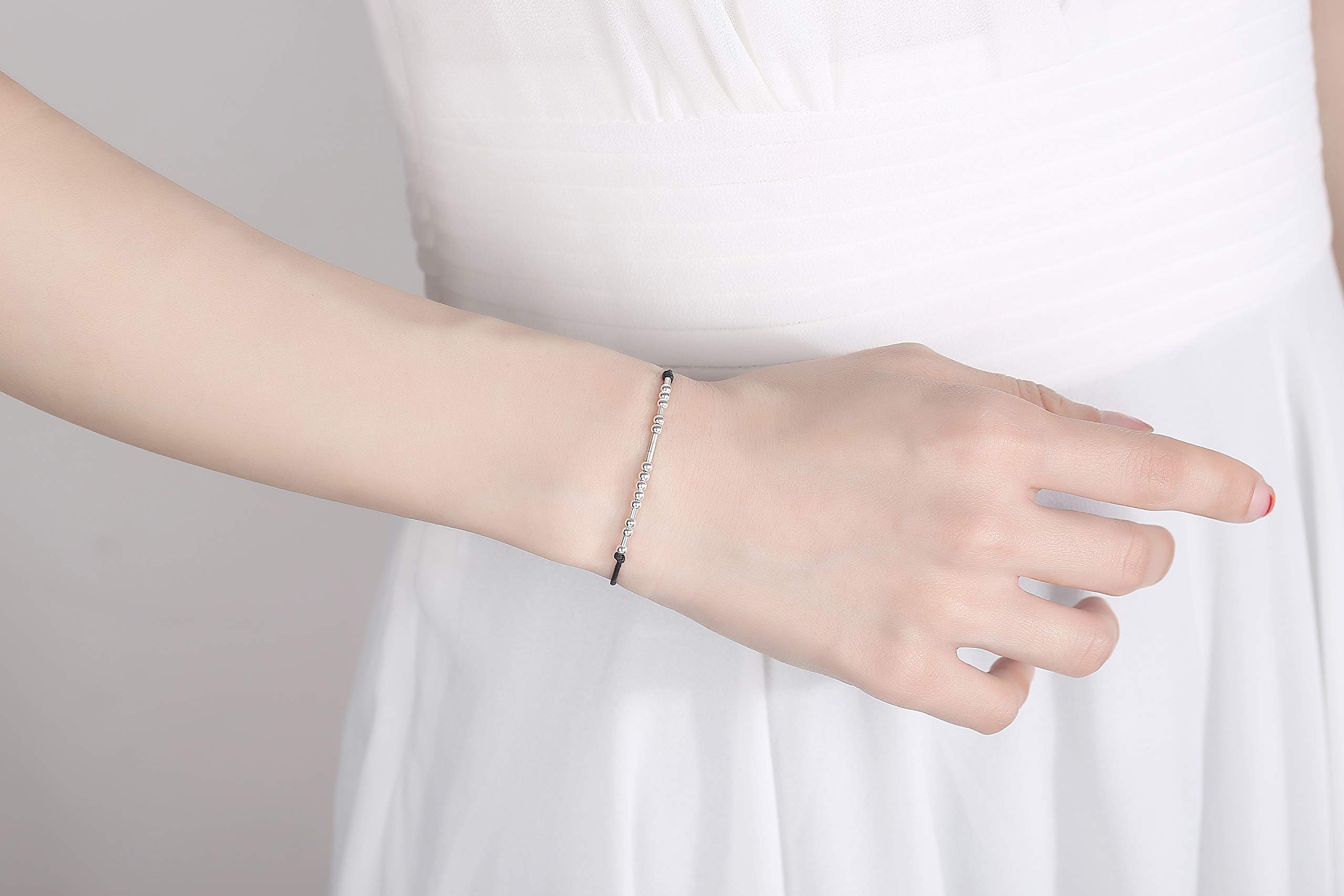 ASELFAD Morse Code Bracelet for Women - Personalized Friendship Gift with Secret Message, Funny Birthday Present for Best Friend - Perfect for Anniversaries, Graduation & Special Occasions
