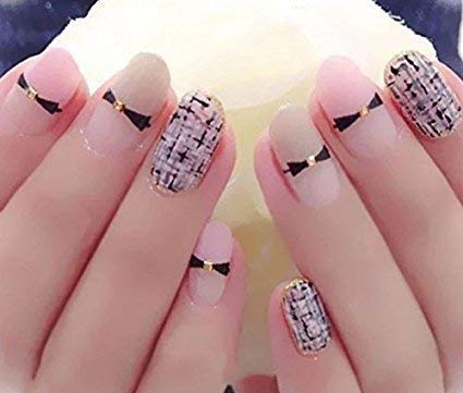 JBRD TOYS 100 Pcs Acrylic Fake Nails Set with 3g Nail Glue - Reusable Artificial Press on Nails for Women, DIY Manicure at Home, Party & Special Occasions
