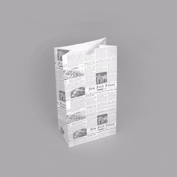 Eco-Friendly Newsprint Paper Bags - 4 lb Capacity, 5