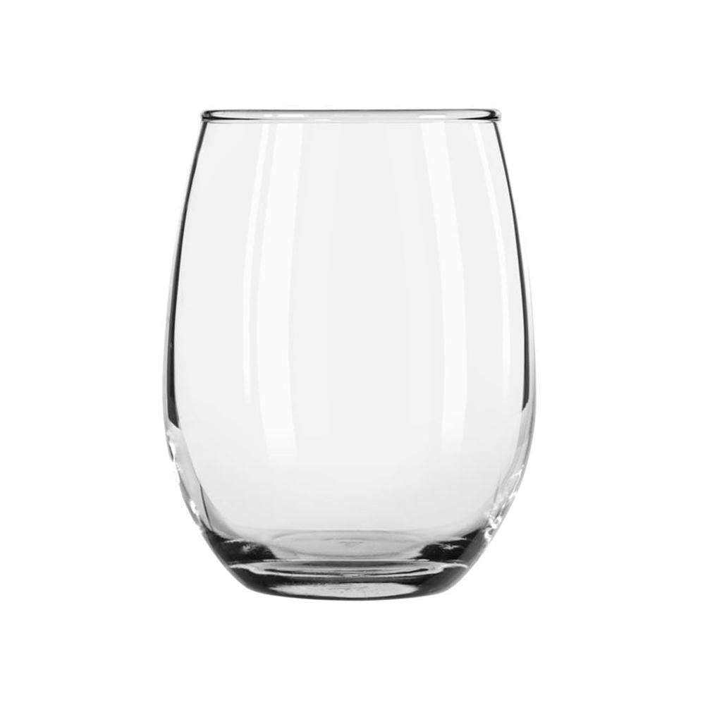 Libbey 9 Oz Stemless Wine Glasses - Set of 12 Shatter-Resistant Crystal Clear Drinking Glasses for Red Wine, Cocktails, and Beverages - Perfect for Parties, Weddings, and Home Entertaining