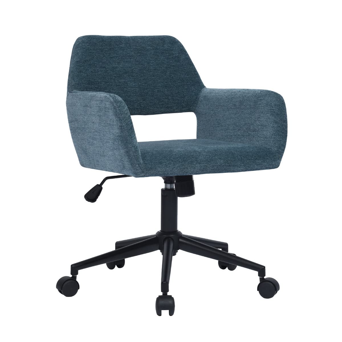 Luxury Velvet Home Office Chair with Swivel Base - Ergonomic Tufted Accent Armchair for Women & Girls, Modern Computer Desk Stool for Study, Work, Living Room & Bedroom (Blue) - Perfect for Home Offices, Dorm Rooms & Cozy Reading Nooks