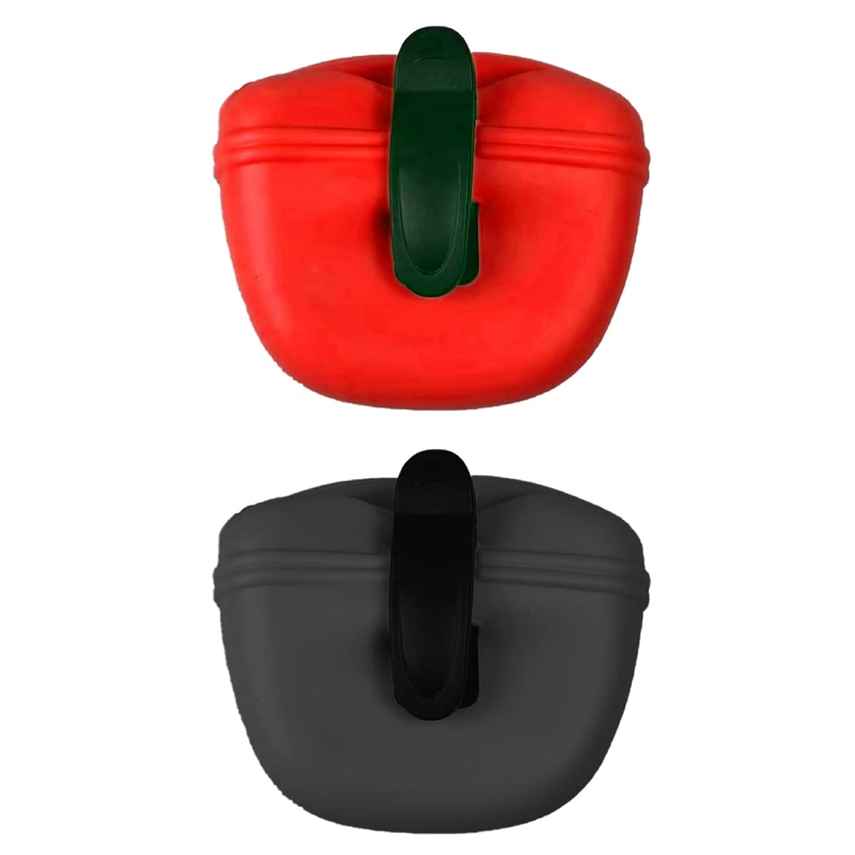 2 Pack Silicone Dog Treat Pouch with Clip - Leak Proof Training Bag for Small & Large Dogs - Perfect for Walking, Hiking & Obedience Training - Durable Pet Reward Pouch for Treats & Snacks