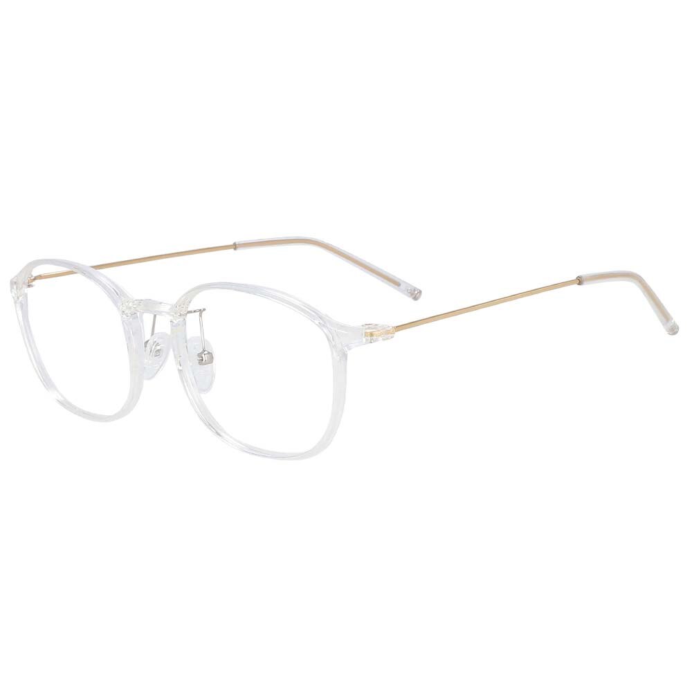CCspace Unisex Full Rim Square TR90 Titanium Frame Eyeglasses 54315 - Lightweight & Durable Glasses for Work, Reading & Fashion