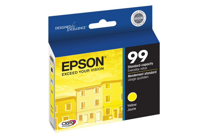 Epson Artisan 725 730 835 837 Printer Yellow Ink Cartridge (T099) - High-Quality Replacement Ink for Home & Office Printing