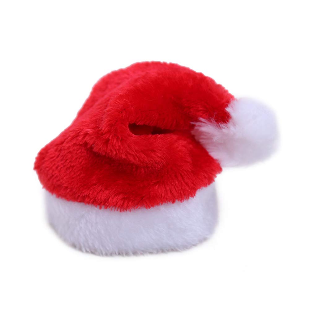 Amosfun Cute Christmas Hat for Dogs & Cats - Festive Pet Costume Headwear, Small Dog Grooming Accessories (Red) - Perfect for Holiday Photos & Parties