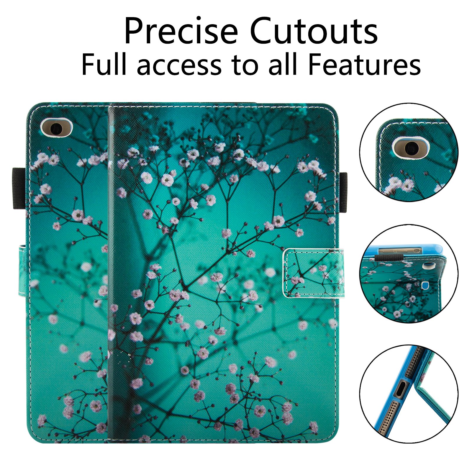 Dteck PU Leather Smart Folio Case for iPad Mini 5/4/3/2/1 - Magnetic Shockproof Cover with Auto Wake/Sleep & Adjustable Stand | Slim Protective Case for iPad Mini 7.9