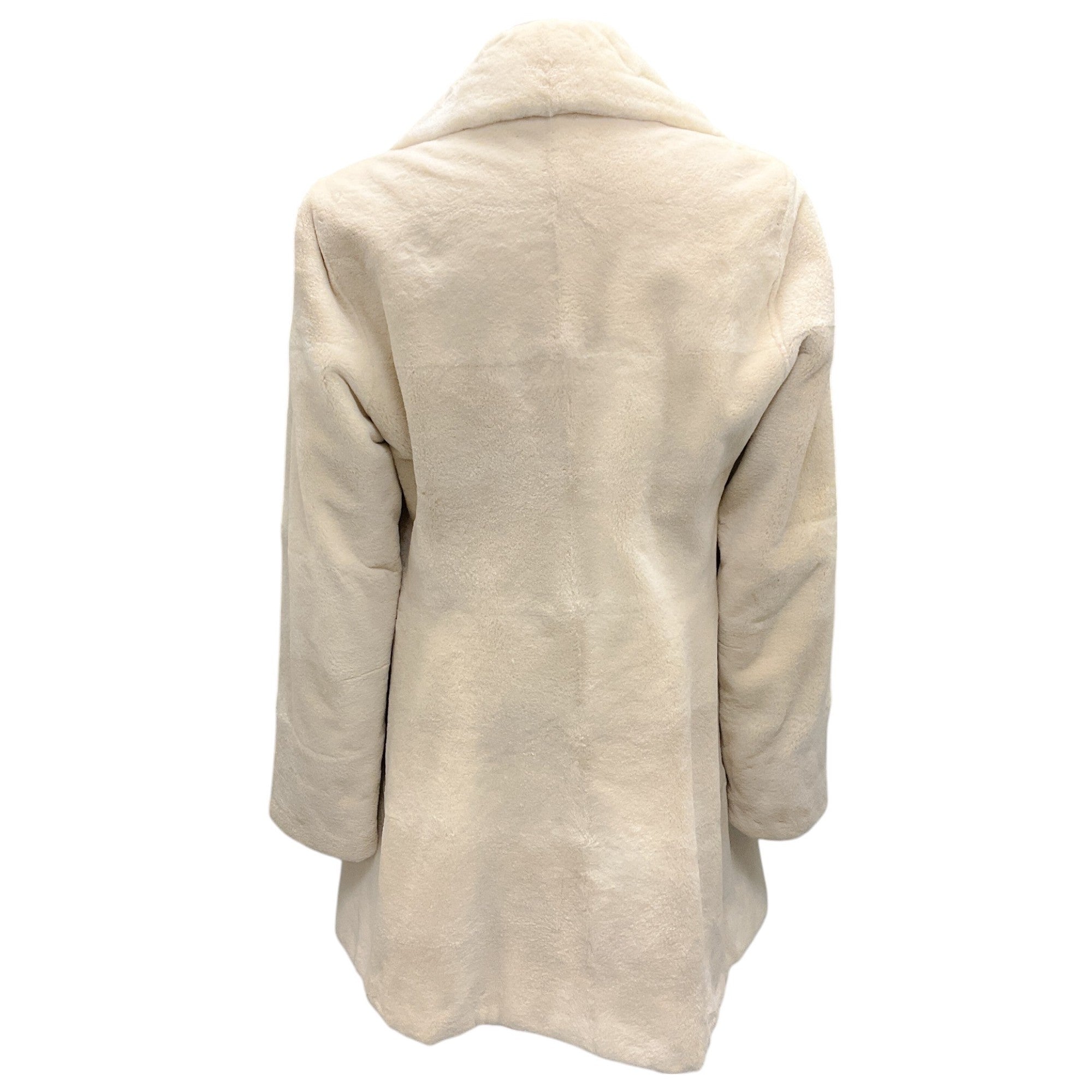 Michael Kors Women's Ivory Sheared Mink Fur Coat - Luxurious Winter Outerwear for Fashionable Occasions