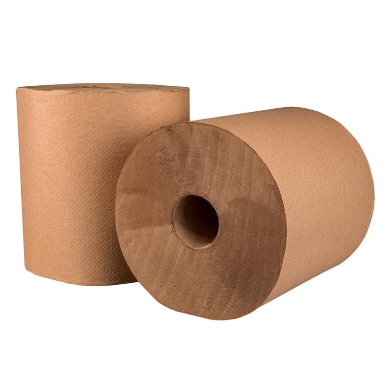 VonDrehle Preserve Hard Roll Towels 1-Ply, 6 Count - Premium Kitchen & Bath Paper Towels for Home, Restaurant, and Office Use