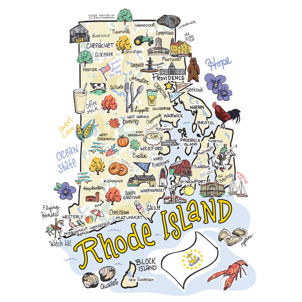 40oz Rhode Island Mega Mug - Large Insulated Travel Tumbler for Coffee, Tea & Cold Drinks - Perfect for Commuting, Camping & Office Use