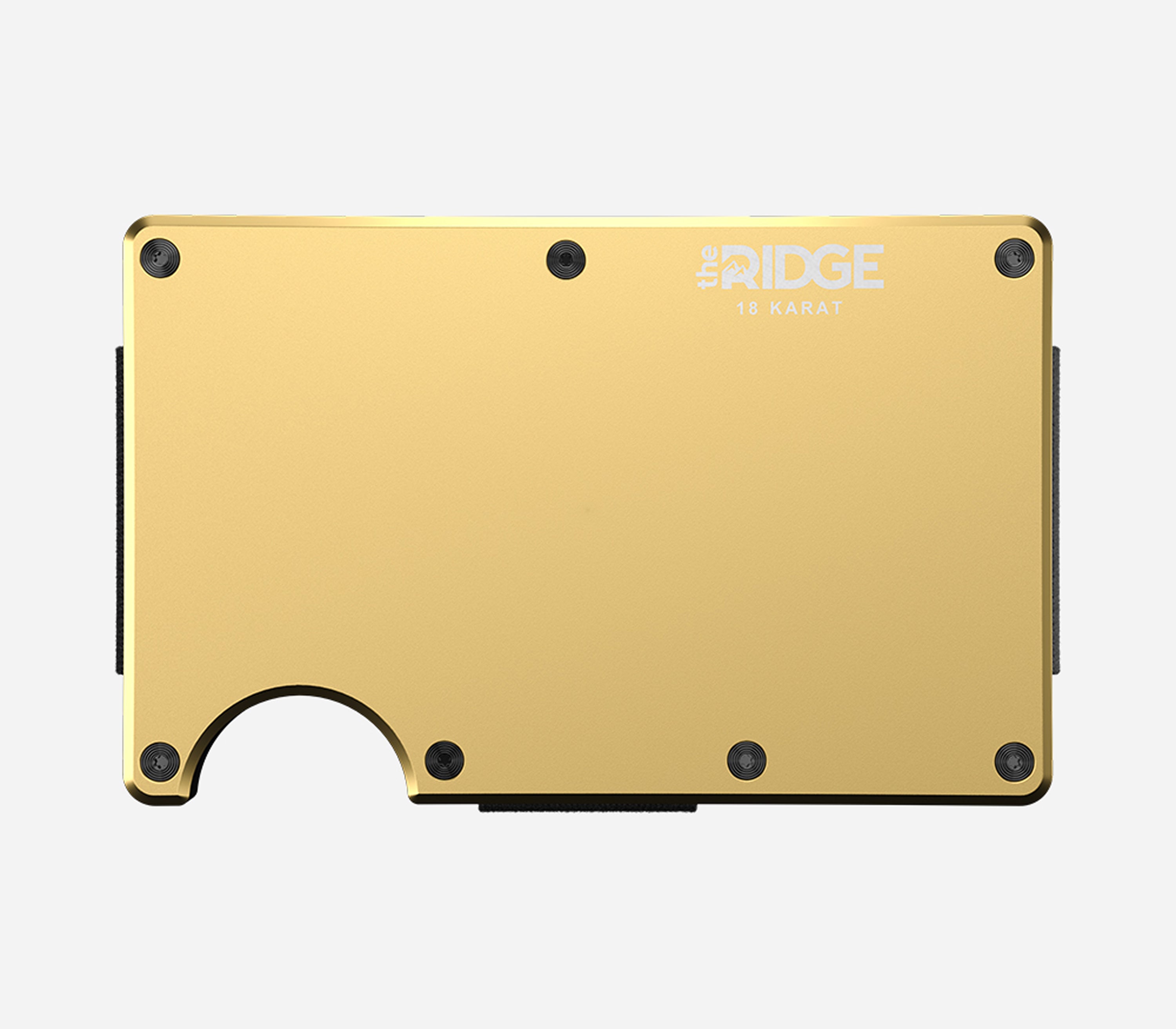 Premium Ridge Wallet - 18K Gold Plated Slim Minimalist RFID Blocking Metal Wallet for Men - Perfect for Everyday Carry, Travel & Gifting