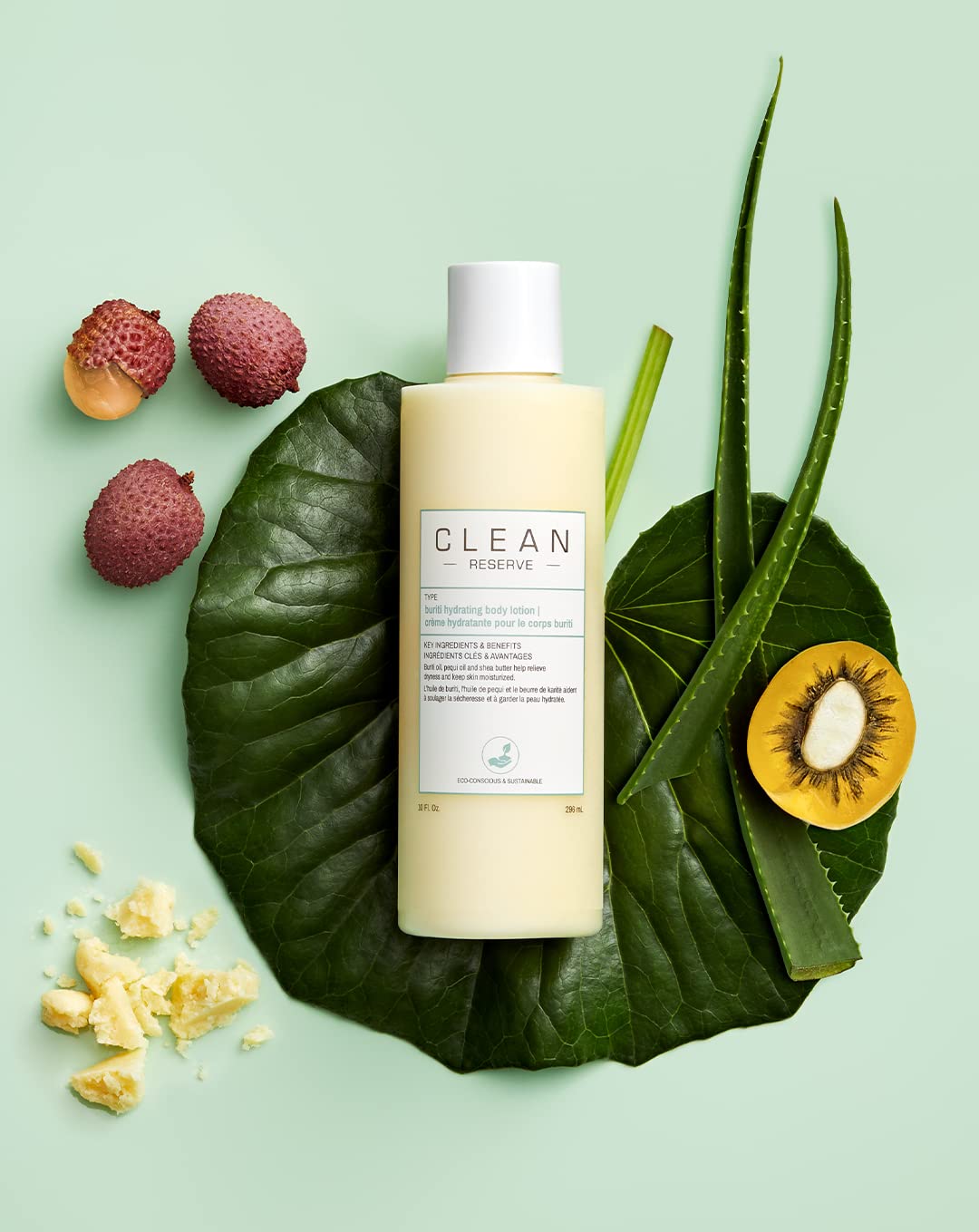 Clean Reserve Buriti Hydrating Body Lotion - Vegan, Cruelty-Free Moisturizer for Dry Skin | Hydrating Daily Body Care for Women & Men | Perfect for Home, Spa & Travel Use