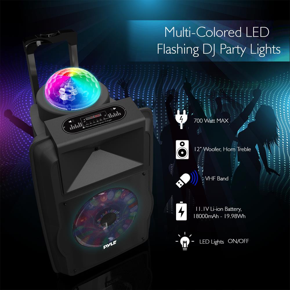Portable Bluetooth PA Speaker with Wireless Microphone Kit - Perfect for Outdoor Events, Parties, and Public Speaking