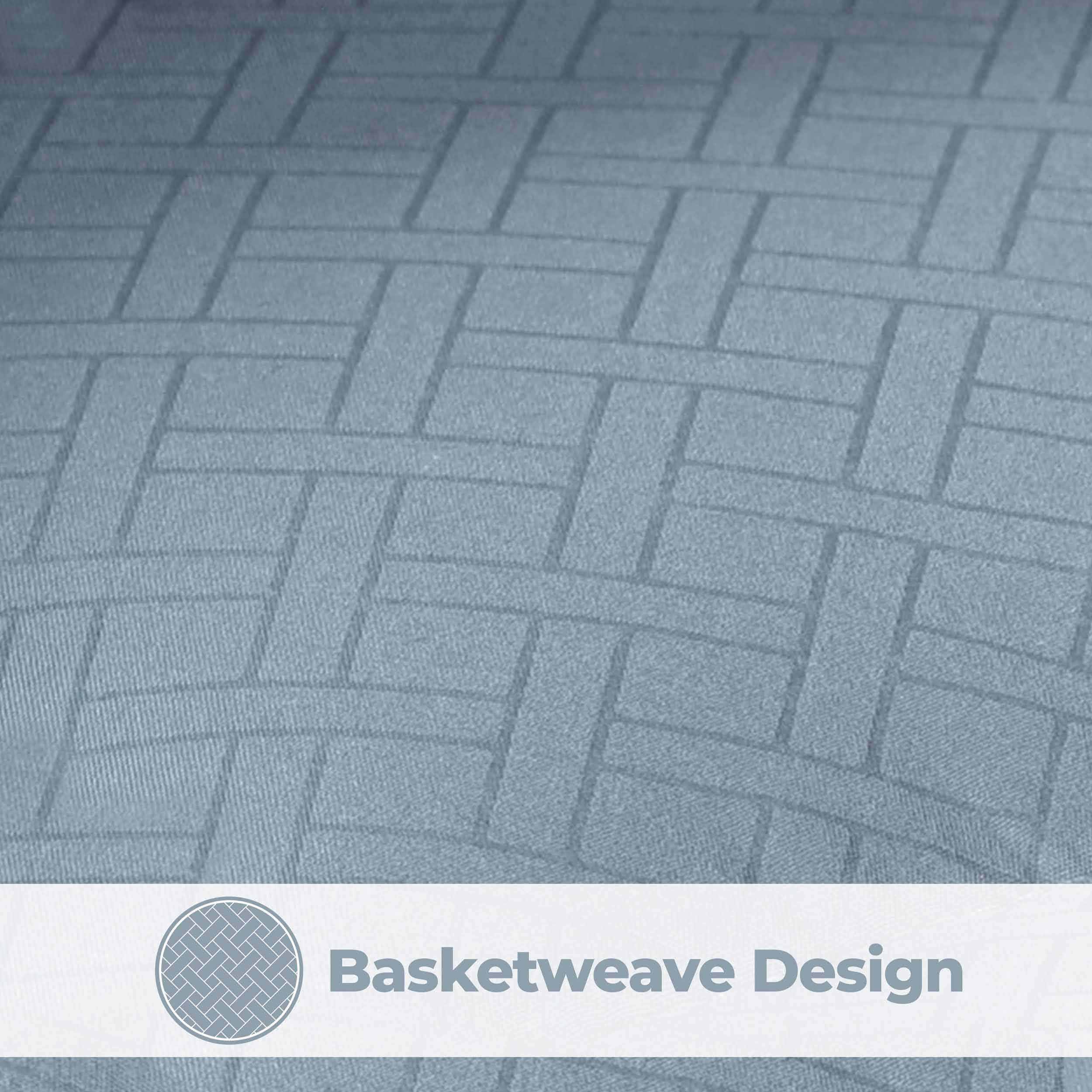 Luxury Basketweave Plush Down Alternative Comforter - Hypoallergenic & Breathable All-Season Bedding for Master Bedroom, Guest Room & Dorm