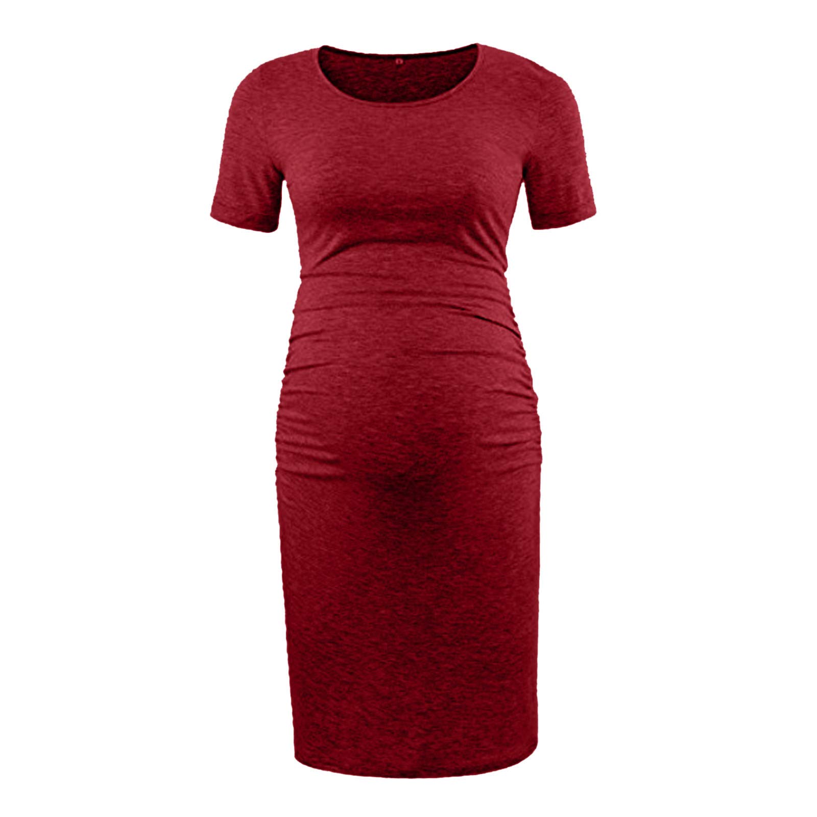 DOYIMBO Plus Size Maternity Dresses for Women - Summer Casual Maxi Dress with Short Sleeves, Photography & Wedding Guest Outfit - Perfect for Maternity Photos, Baby Showers & Special Occasions