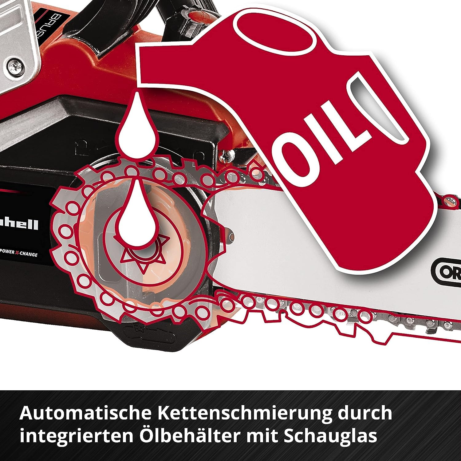 Einhell GP-LC 36/35 Li-Solo Cordless Chainsaw - 36V Brushless Motor, 33cm Cutting Length, 15m/s Speed (Battery & Charger Not Included) | Perfect for Tree Trimming, Firewood Cutting & Yard Maintenance