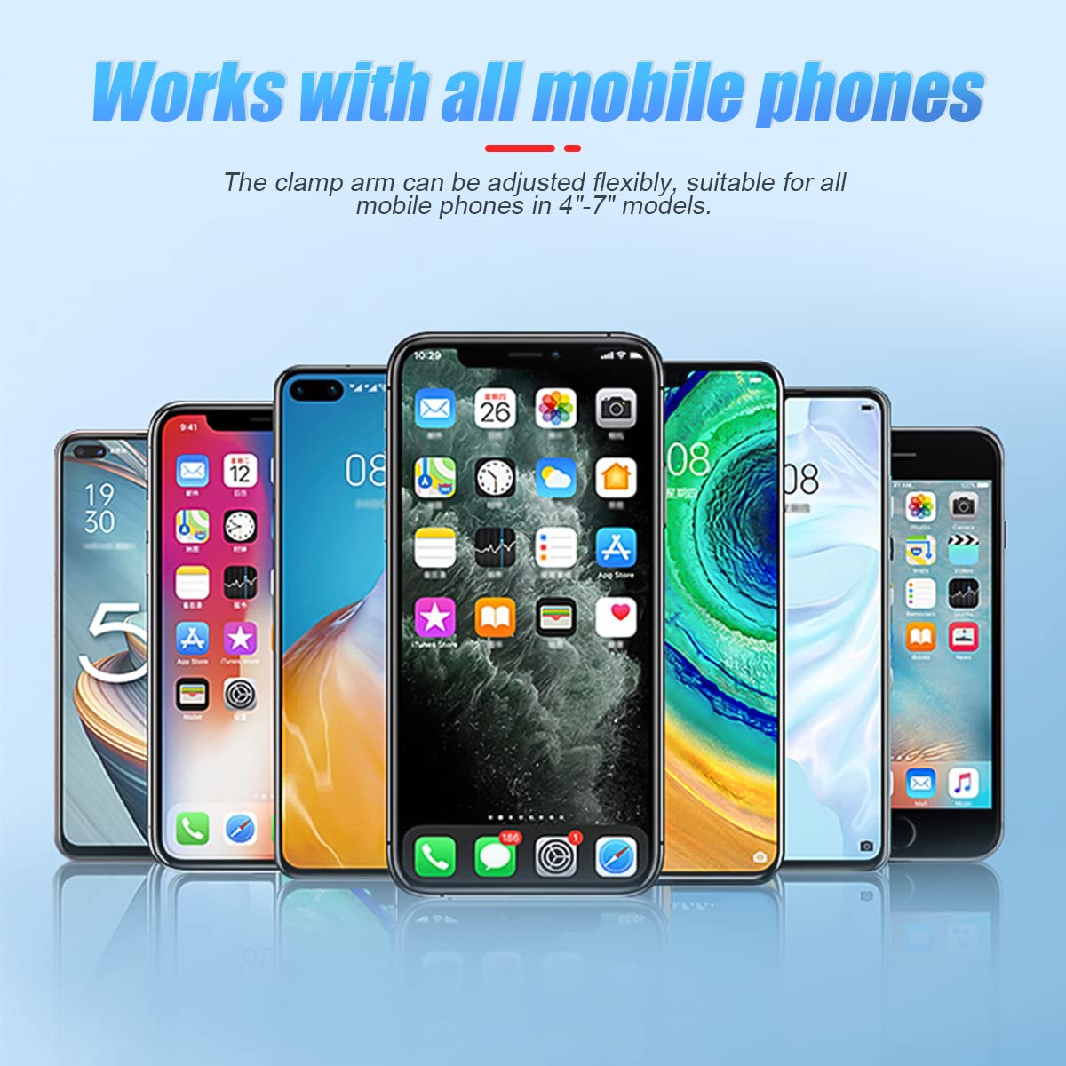 Universal Car Air Vent Phone Mount - Auto-Lock Gravity Stable Stand with Upgraded Clip | Hands-Free Vehicle Cradle Holder for iPhone, Samsung & All Smartphones | Perfect for Road Trips, Uber Drivers & Commuting (Blue)