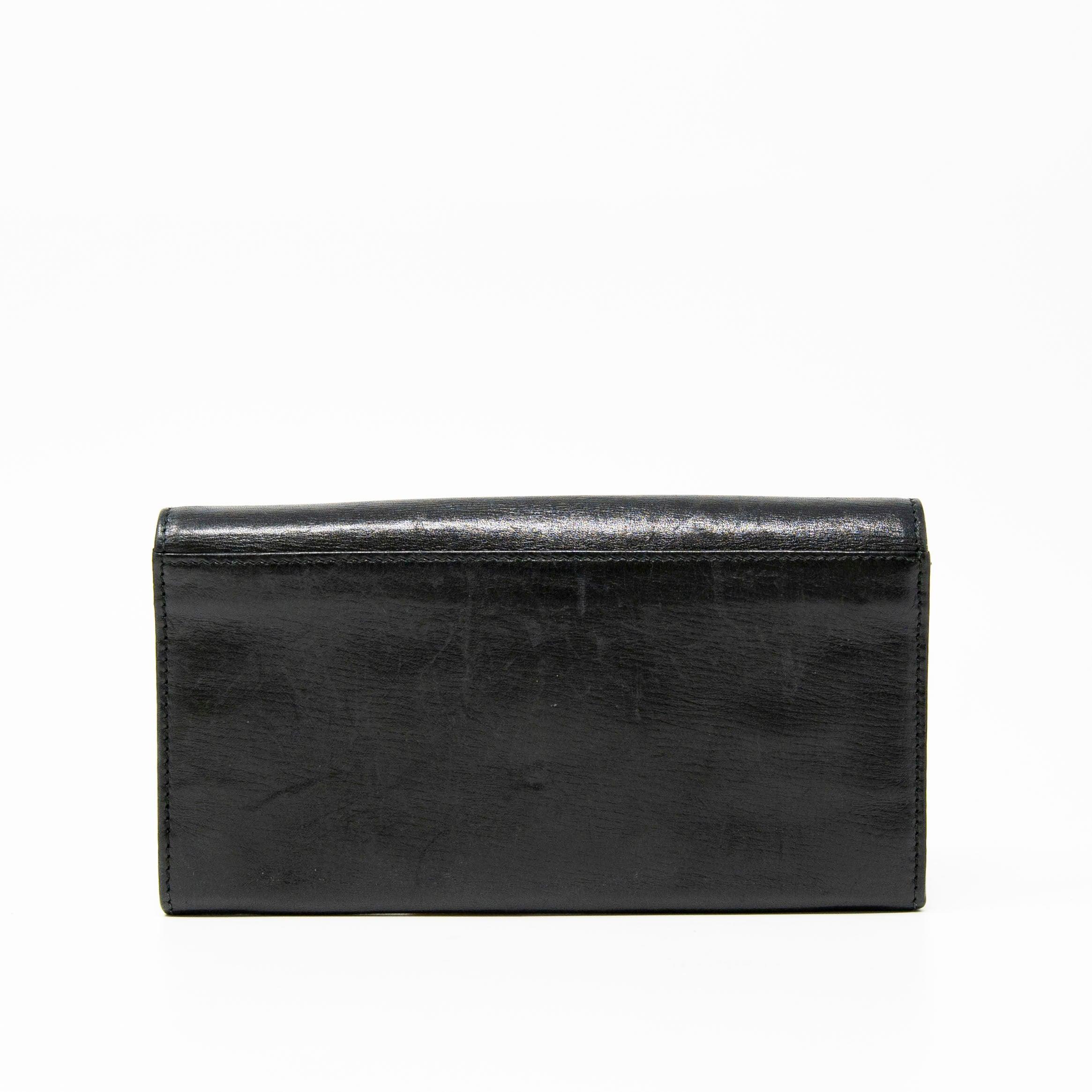 Bvlgari Black Leather Long Wallet for Men - Luxury Designer Bifold Wallet with RFID Protection - Perfect for Business, Travel & Everyday Use