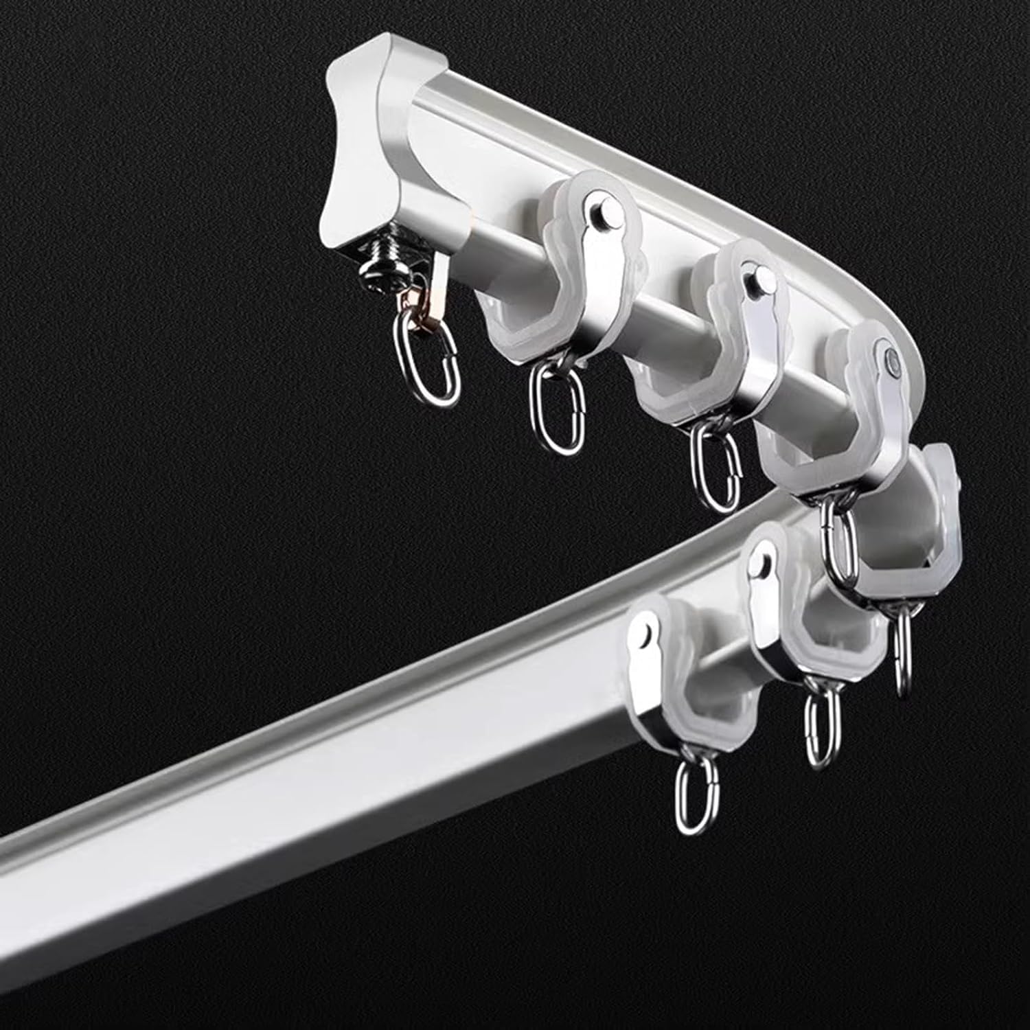 Flexible Ceiling Mount Shower Curtain Track System - 10ft/3m RV Hospital Studio Apartment Room Divider Rod | Waterproof Durable Bathroom Hanging Solution for Small Spaces & Room Partitioning