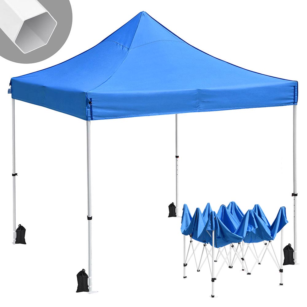 InstaHibit 10x10 Waterproof Commercial Pop Up Canopy - CPAI 84 Certified Instant Shelter for Outdoor Events, Farmers Markets & Beach Parties