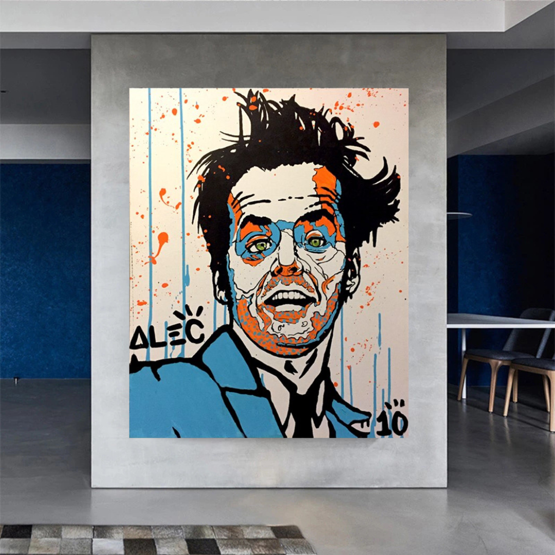 Jack Nicholson Joker Canvas Wall Art - The Dark Knight Movie Poster - High Quality Home Decor for Living Room, Bedroom & Office