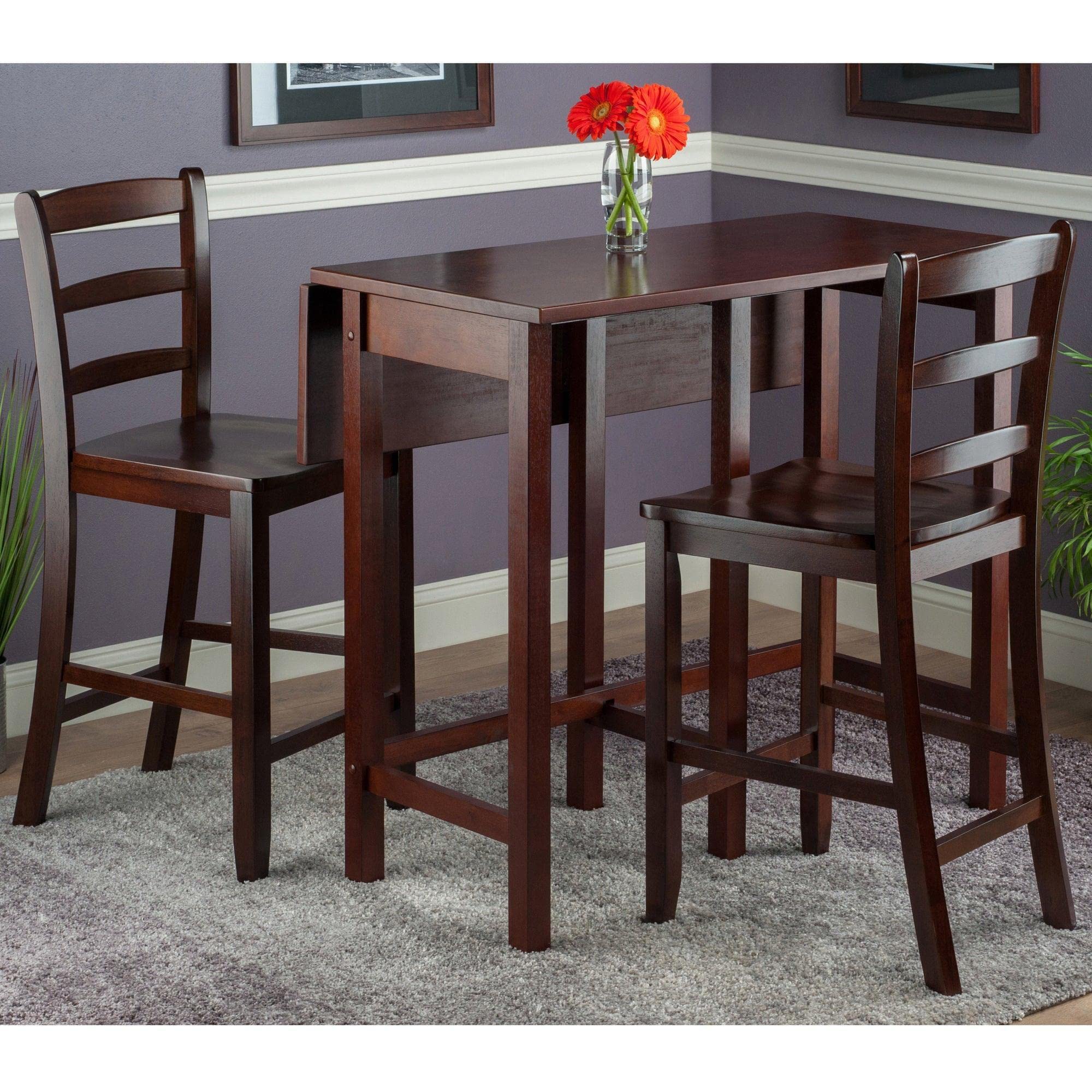 Winsome Lynnwood Walnut Dining Table Set - Modern Wooden Kitchen & Dining Room Furniture for Home Decor