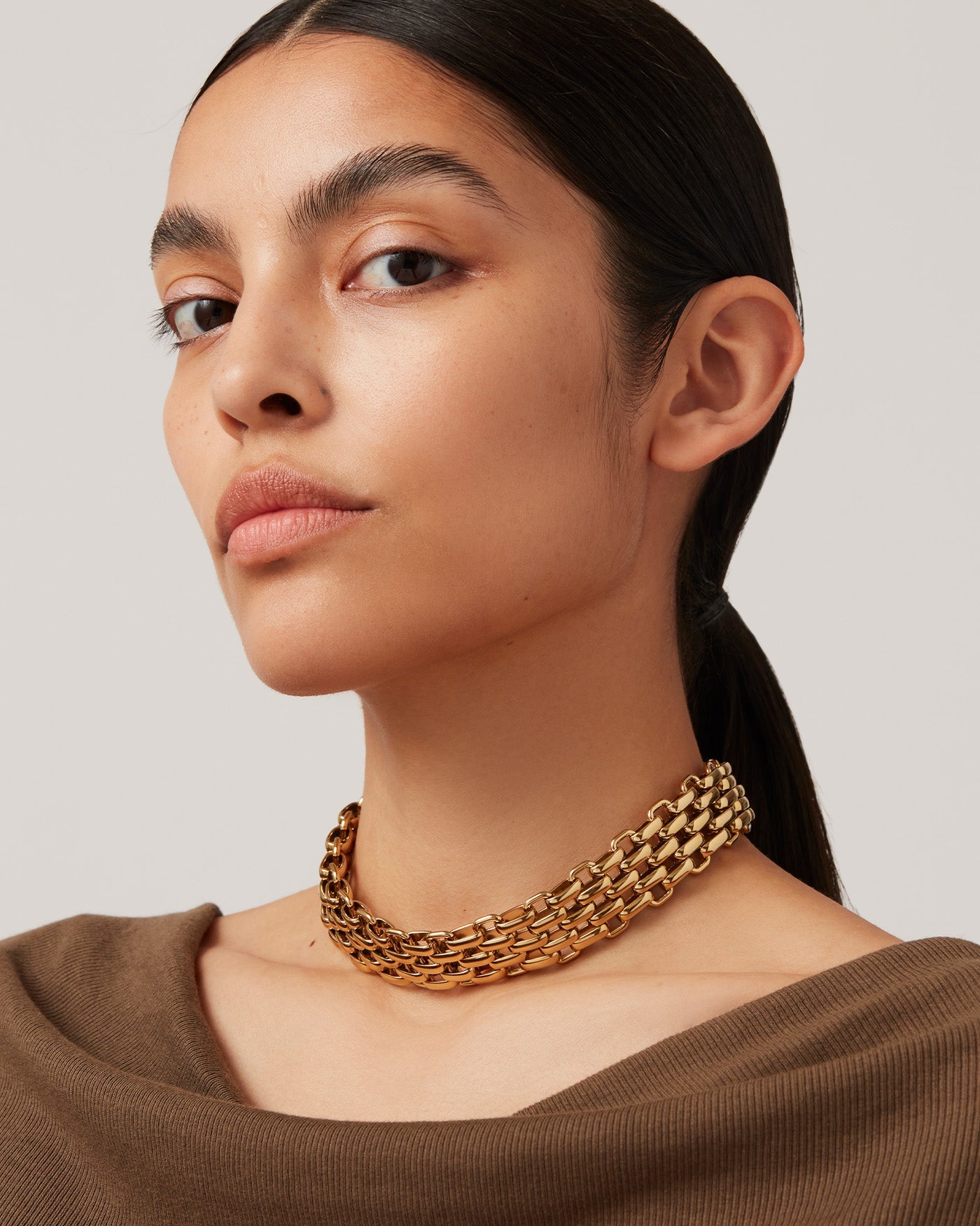 Penelope Gold Choker Necklace - Elegant Layering Piece for Women, Perfect for Date Nights & Special Occasions