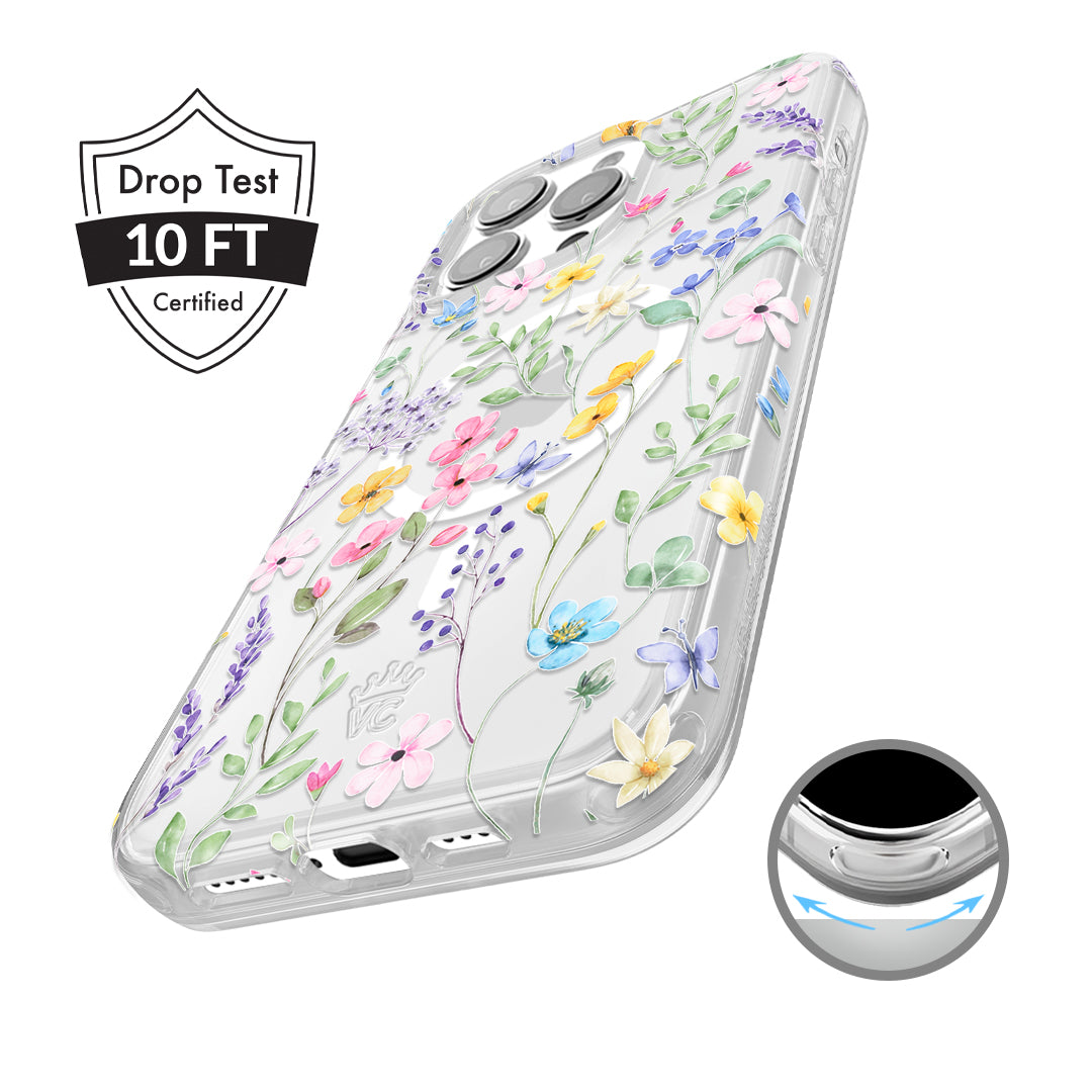 Enchanted Floral iPhone Case - Elegant Flower Design Protective Cover for iPhone 12/13/14/15 - Perfect for Everyday Use, Travel & Gift Giving
