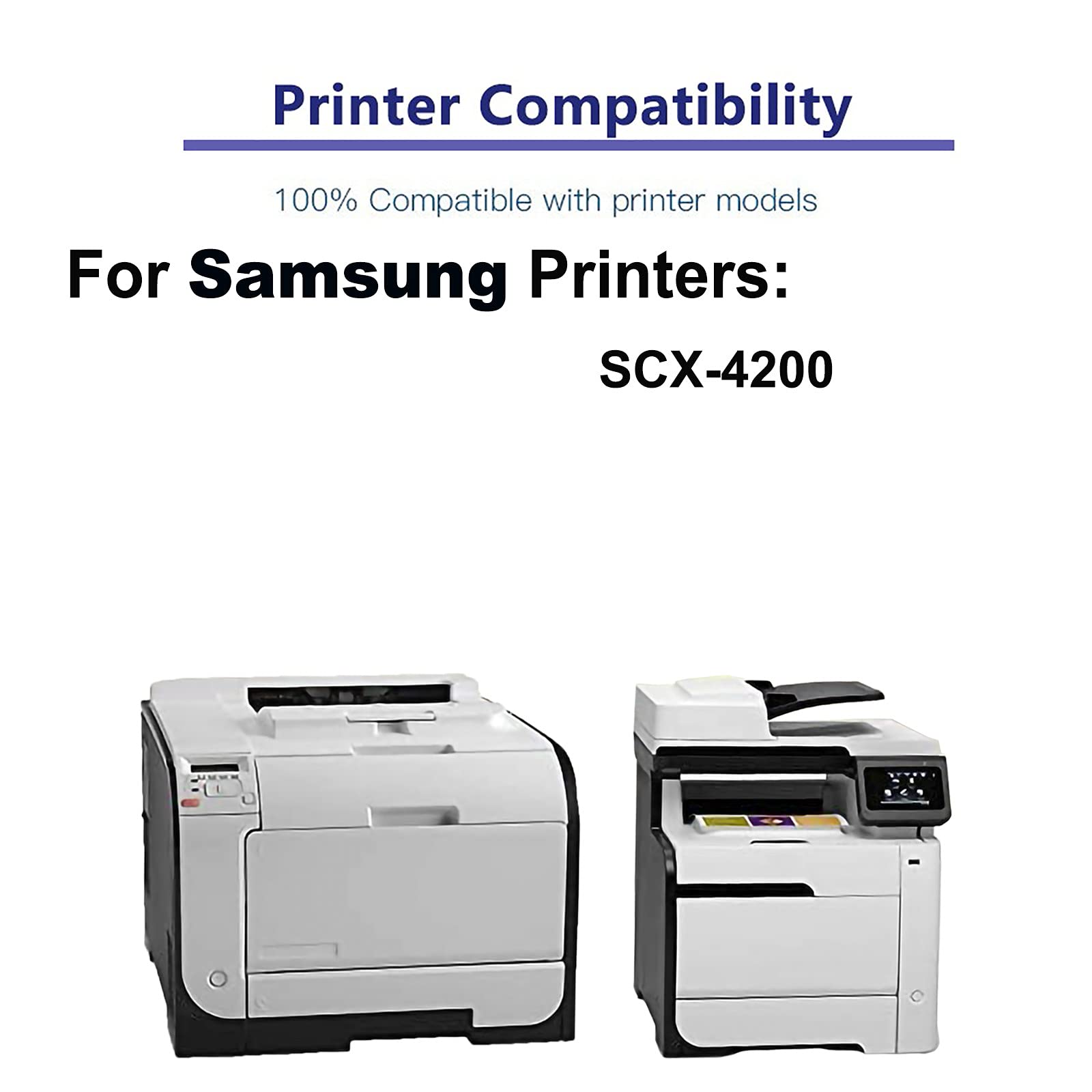 8-Pack Compatible High Capacity SCX-4200 Printer Toner Cartridge Replacement for Samsung SCX-D4200A (Black) - Perfect for Office Printing & Bulk Document Copying