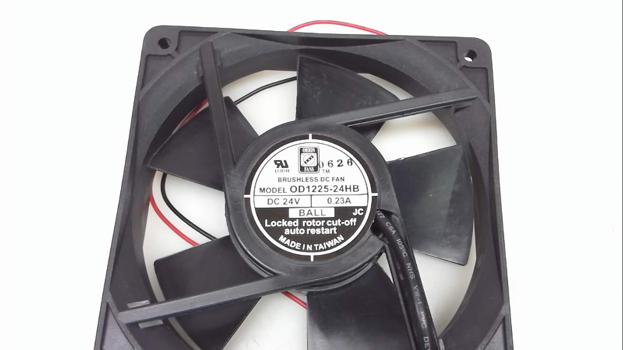 Orion Fans OD1225-24HB 120mm x 25mm High Performance DC Cooling Fan - Perfect for PC, Server, Cabinet & Electronic Equipment Cooling