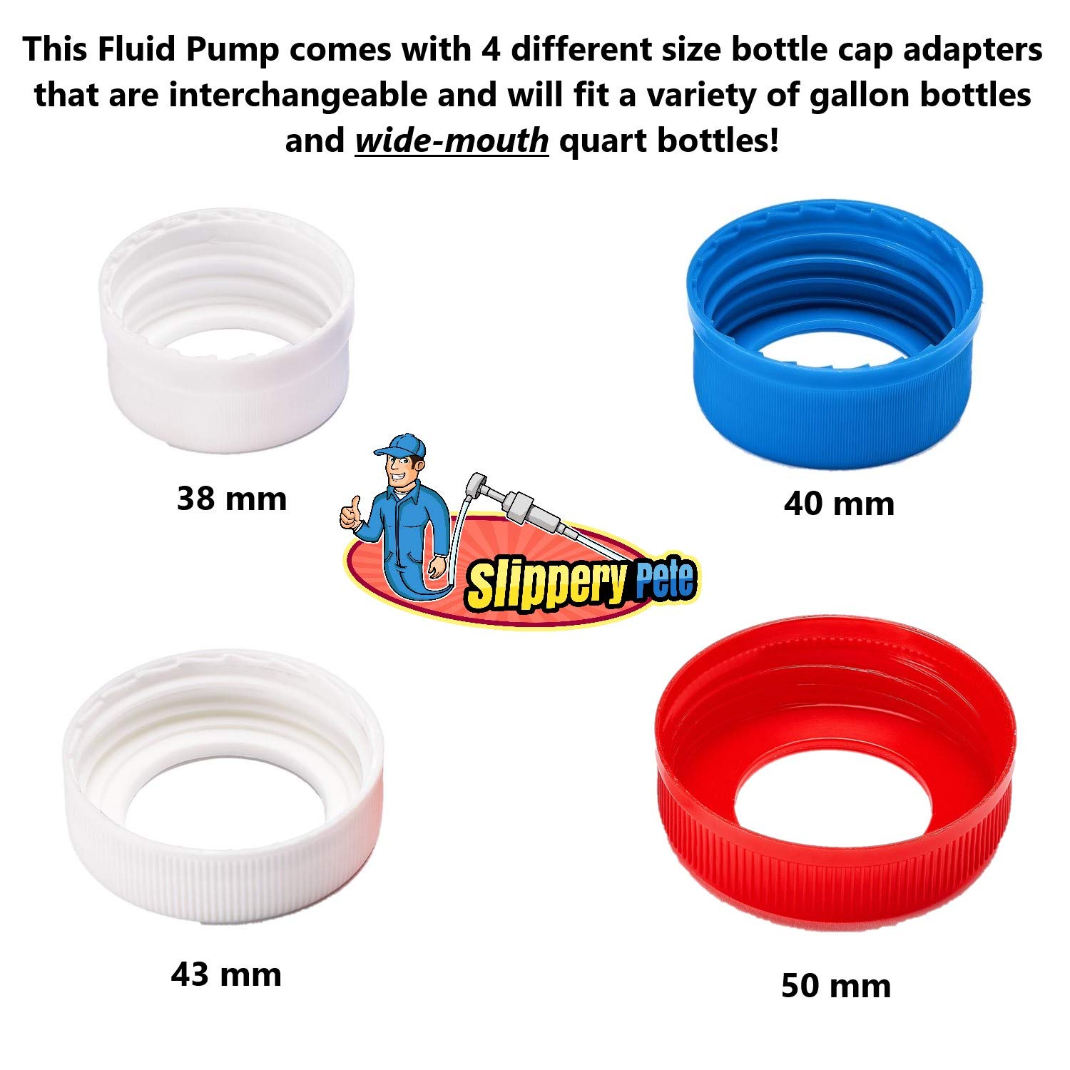 30cc Slippery Pete Hand Pump for Gallon & Wide Mouth Quart Bottles - Transfer Gear Oil, Transmission Fluid, Differential Fluid & Antifreeze | Ideal for Automotive Maintenance, DIY Fluid Changes & Workshop Use