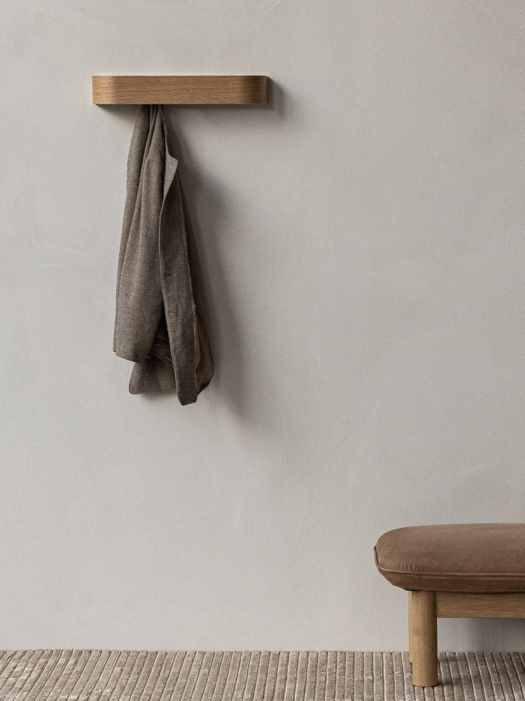 **AUDO CPH Epoch Wall Mounted Coat Rack - Natural Oak Wood Hanger for Entryway & Hallway - 2 Sizes (Small & Large) - Perfect for Hanging Coats, Hats, and Bags**