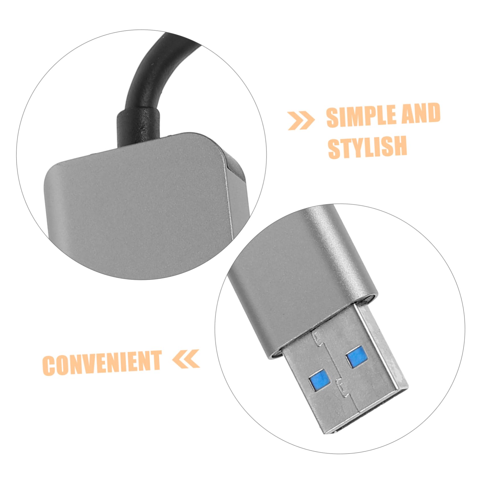 HOMSFOU 7-in-1 USB Hub for Laptop - USB C Adapter with Multiple Ports, USB Extension Hub for Notebook Computer - Perfect for Home Office, Gaming & Travel Accessories