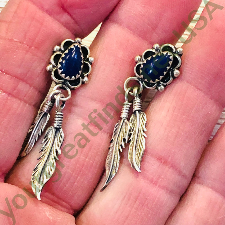 Vintage Sterling Silver 2 Feather Pierced Earrings - Handmade Boho Chic Jewelry for Women | Perfect for Parties, Weddings & Everyday Wear