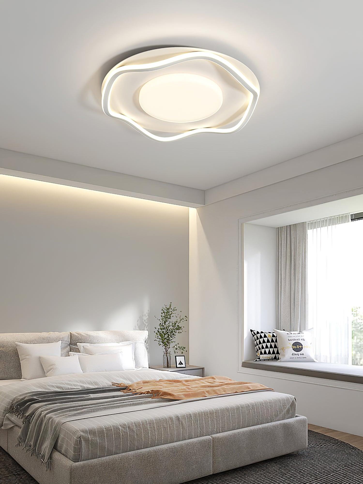 Minimalist Cloud Shape Ceiling Lamp - Modern LED Hanging Light for Bedroom, Nursery & Living Room - Soft Ambient Lighting for Home Decor