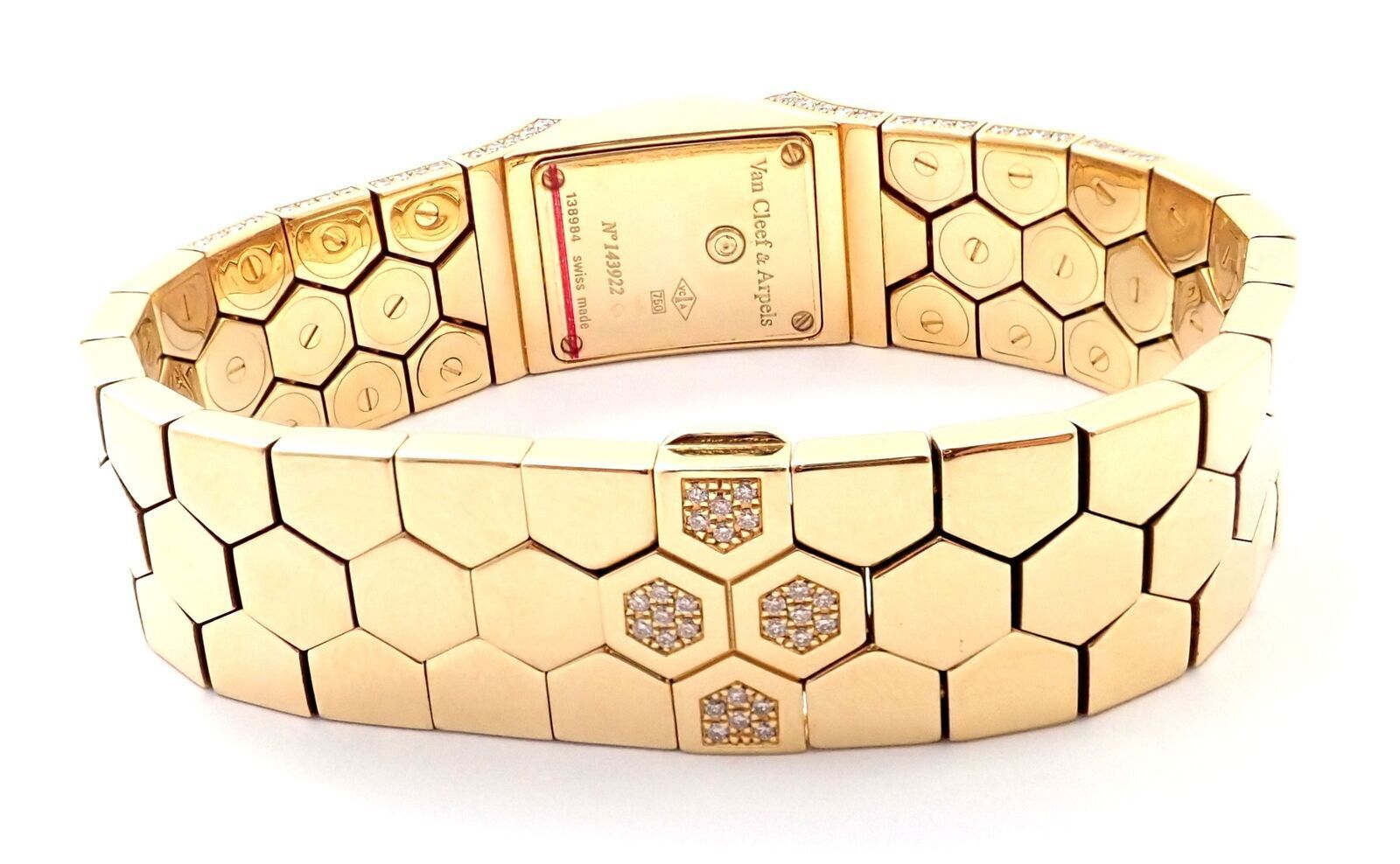 Authentic Van Cleef & Arpels Ludo Swann 18k Yellow Gold Diamond Watch - Luxury Swiss Timepiece for Women - Perfect for Formal Events & Special Occasions