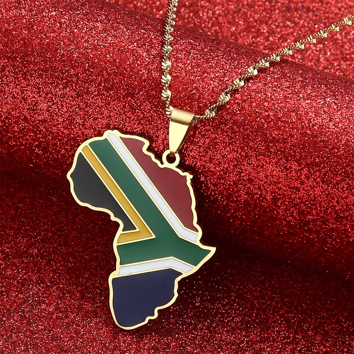 Africa Map Pendant Necklace - Gold African Continent Jewelry Charm for Women & Men | Perfect for Travel Lovers, Cultural Gifts & Afrocentric Fashion