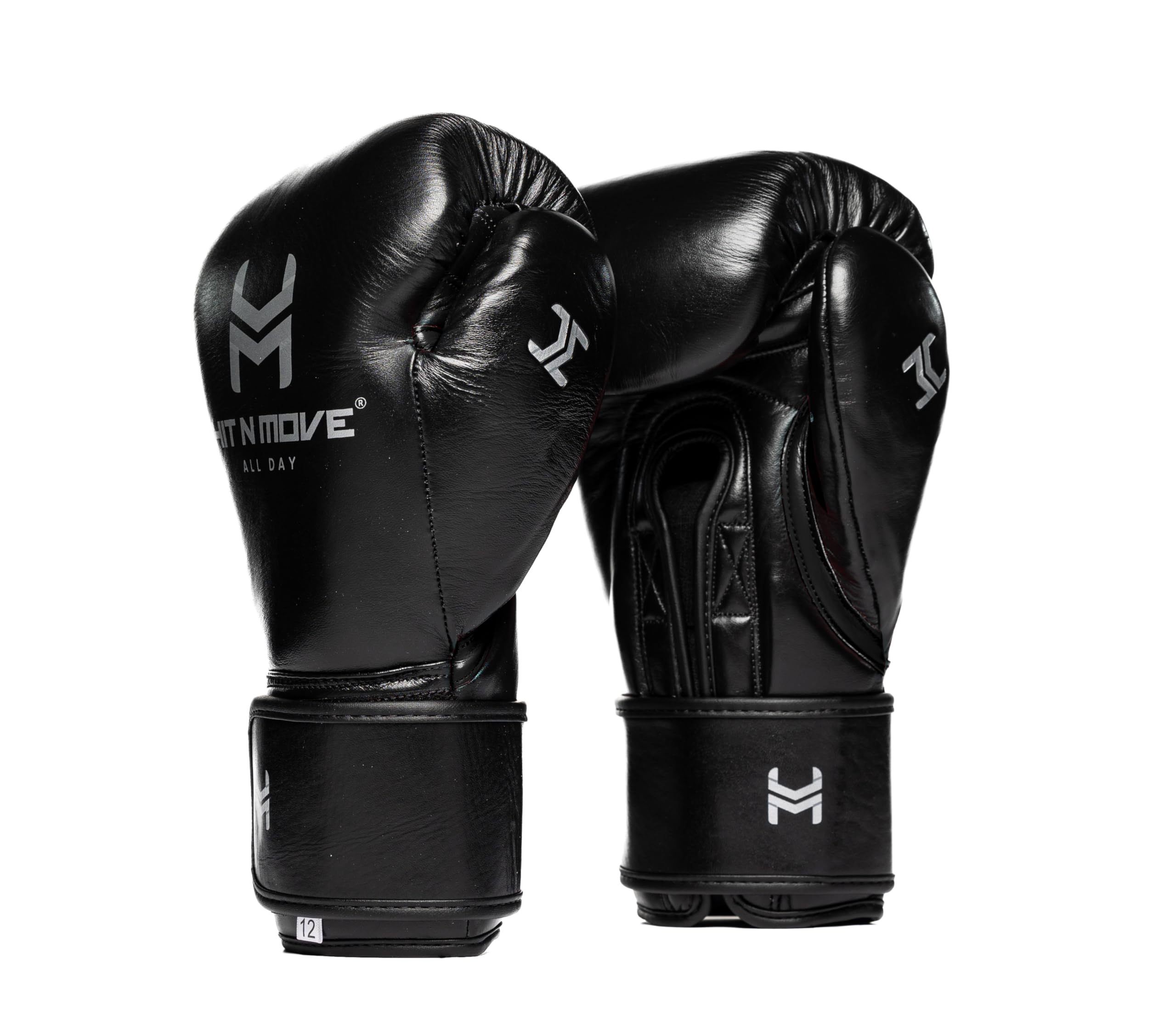 HIT N MOVE All Day Agility Velcro Boxing Gloves for Men & Women - Training, Sparring, MMA, Fitness - Premium Breathable & Comfortable Boxing Gear for Gym & Home Workouts