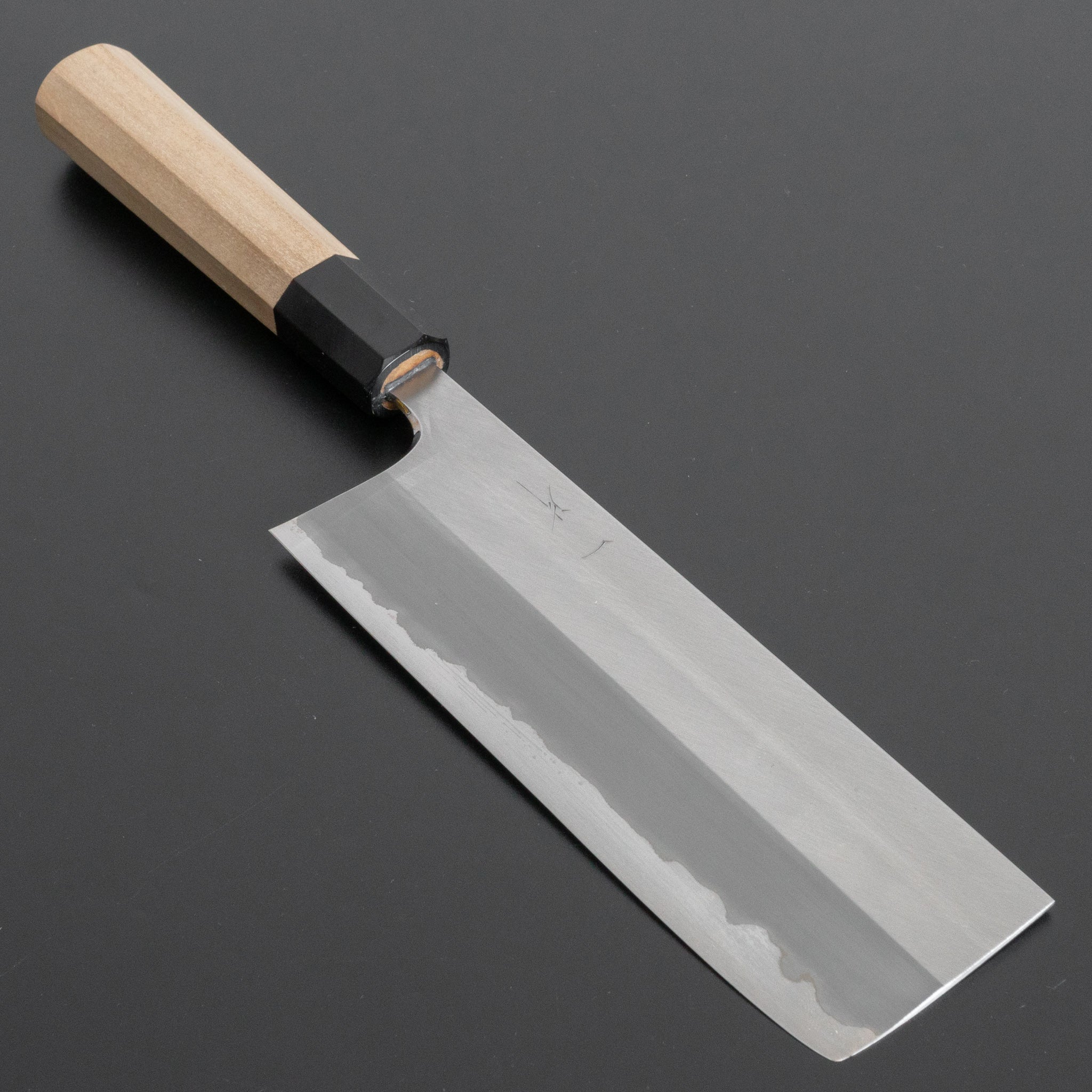 Hitohira Togashi White #1 Stainless Clad Migaki Nakiri 180mm Japanese Kitchen Knife with Ho Wood Handle - Perfect for Slicing Vegetables, Herbs & Sushi Preparation