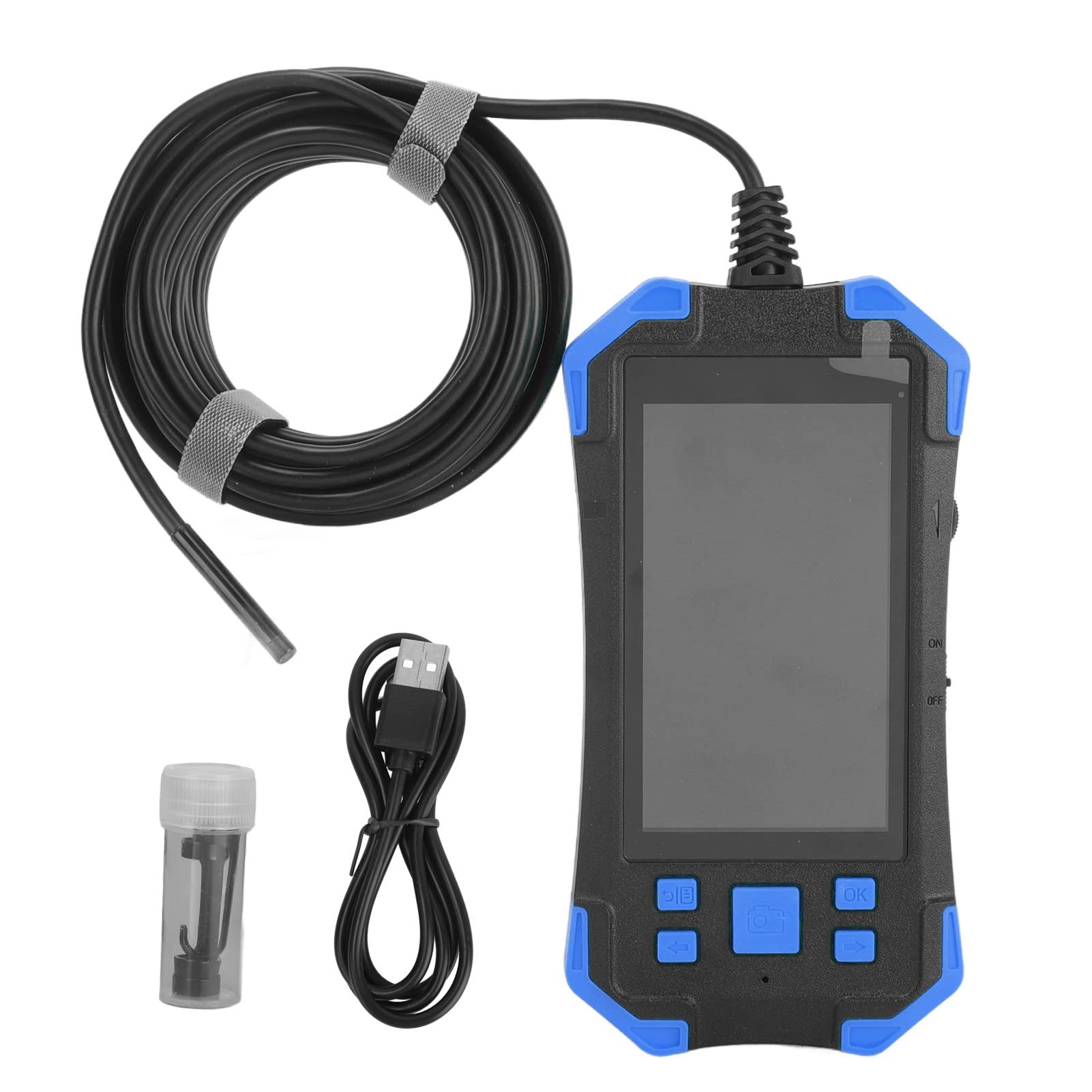 Zerodis 5.5mm IP67 Waterproof Borescope Camera - 1080P HD Inspection Camera with 4.3 Inch LCD Screen & 5m Cable (Blue) | Ideal for Plumbing, HVAC, Automotive & Industrial Inspection