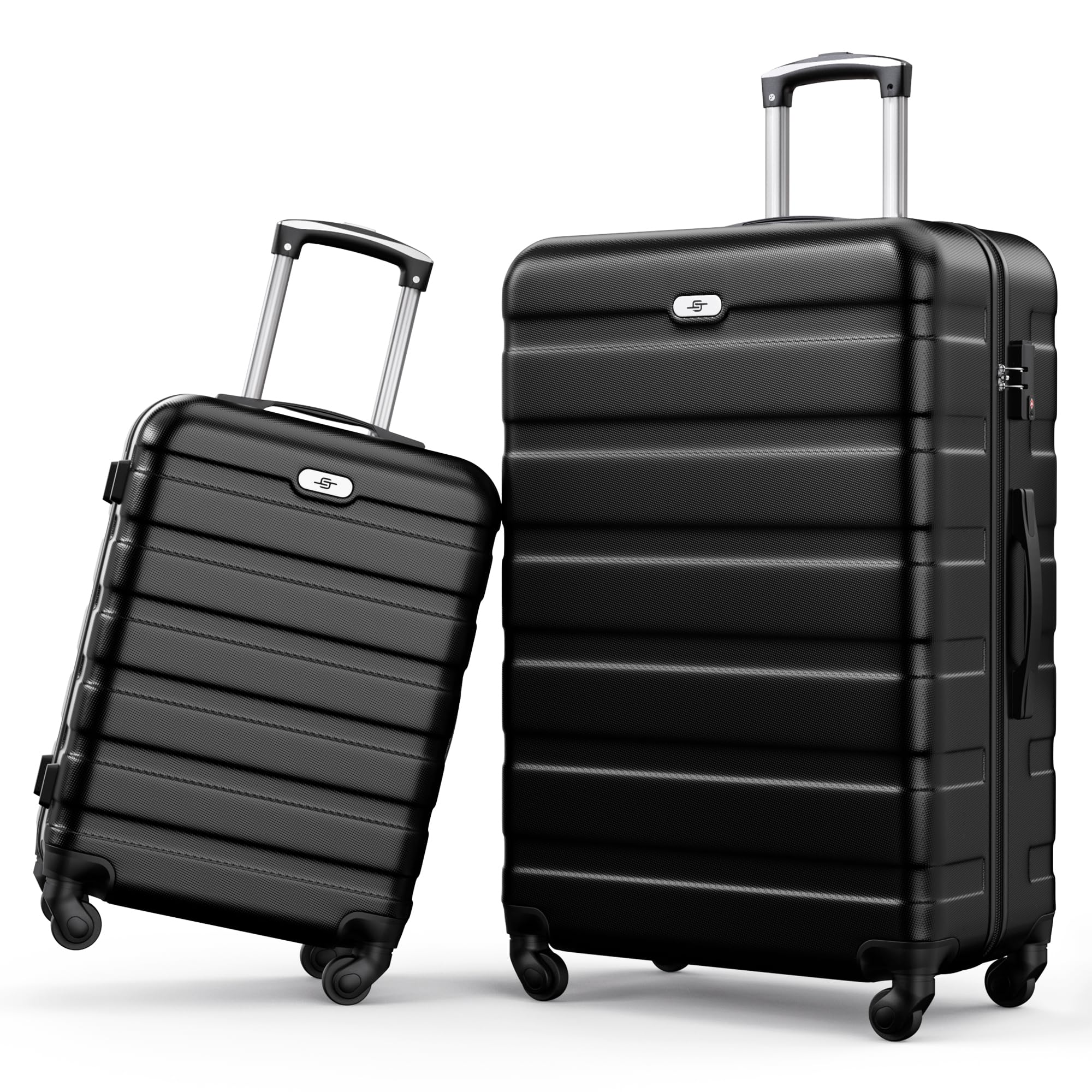 Suitour 2-Piece Lightweight Luggage Set with 360° Spinner Wheels - 19 & 27 Inch Carry On & Checked Suitcases for Travel, Business Trips & Vacations | Durable Hardshell Luggage with TSA Lock