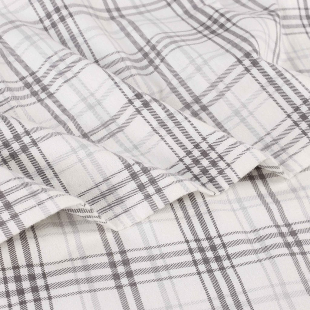 Soft Plaid Flannel Cotton Bed Sheet Set - Classic Farmhouse Style with Deep Pockets - Perfect for Cozy Winter Nights & Rustic Home Decor