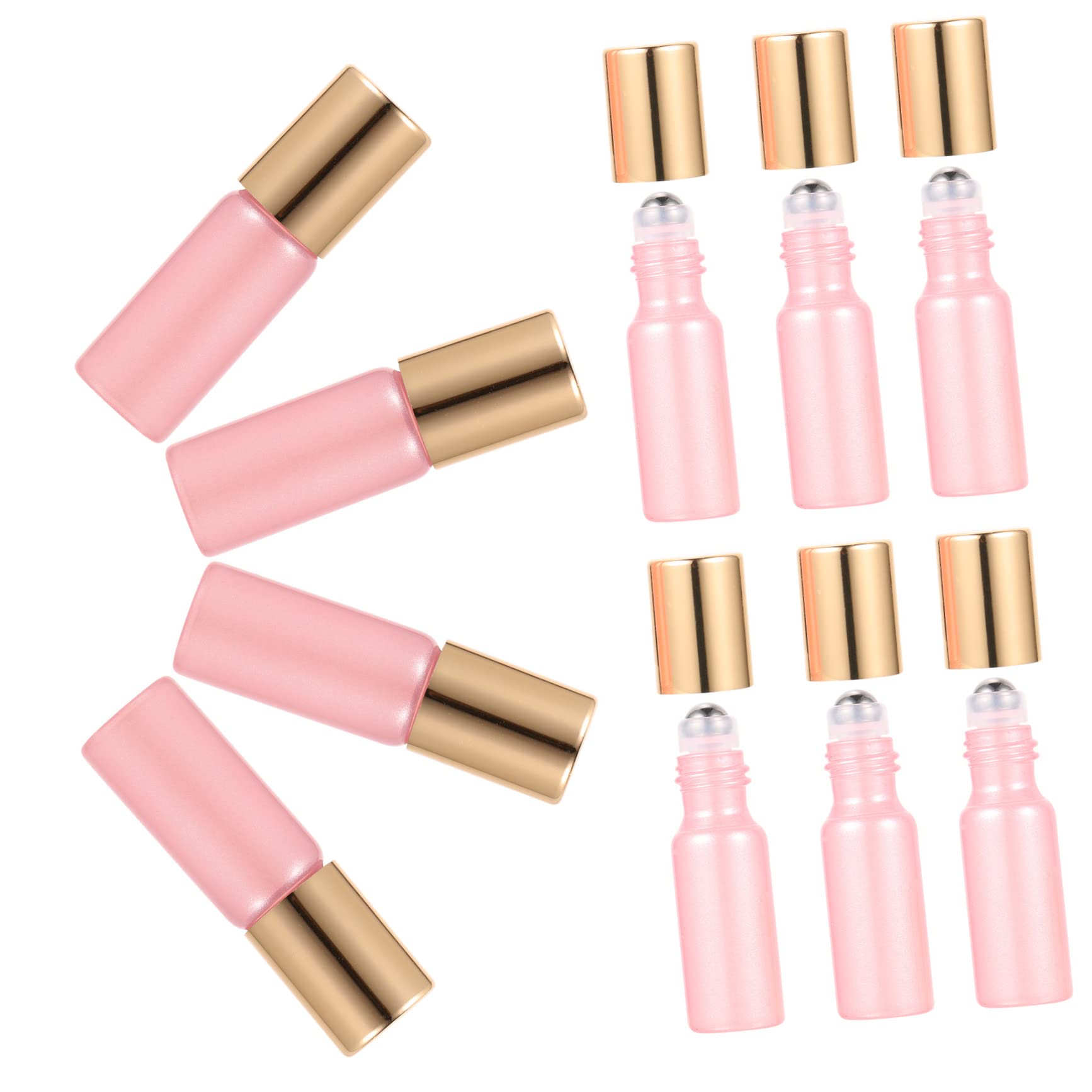 Healeved 10 Pack Glass Roller Bottles for Essential Oils & Perfume - Refillable Roll On Dispenser with Stainless Steel Roller Balls - Perfect for DIY Aromatherapy, Travel & Gift Giving