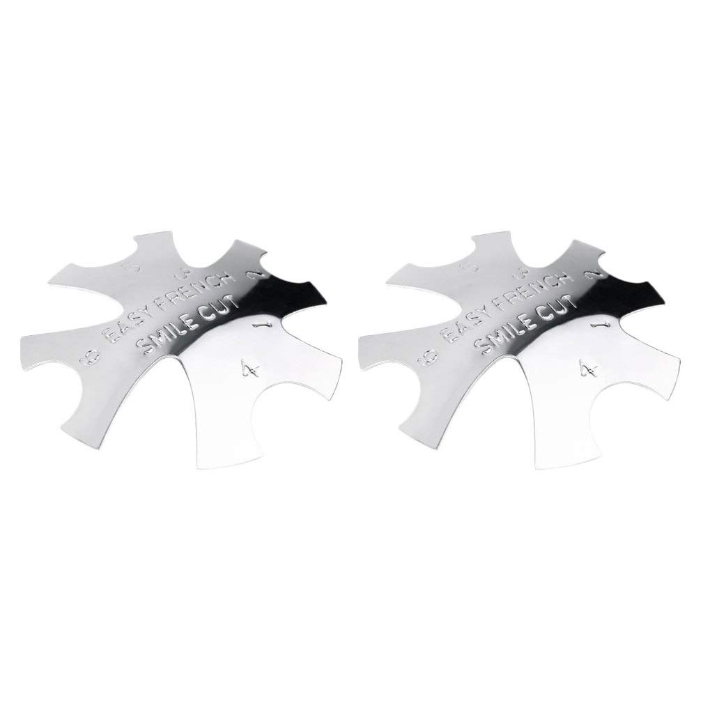 2PCS Metal Nail Art Stencil Plates - DIY Nail Template for Professional Manicure, Nail Trimmer & Cut Design Tool - Perfect for Salon, Home Nail Art & Party Glam Looks