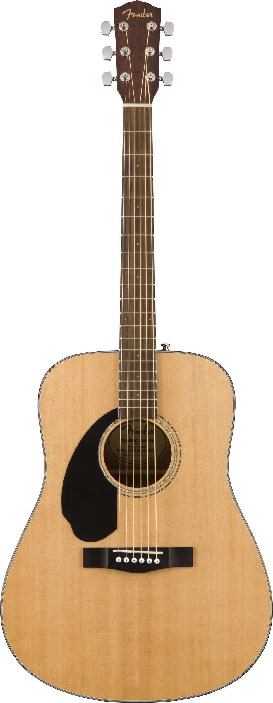 Fender CD-60S Solid Top Left-Handed Acoustic Guitar Dreadnought Bundle - Natural Finish with Gig Bag, Tuner, Strap, Strings, Picks & Instructional DVD | Perfect for Beginners, Live Performances & Home Practice