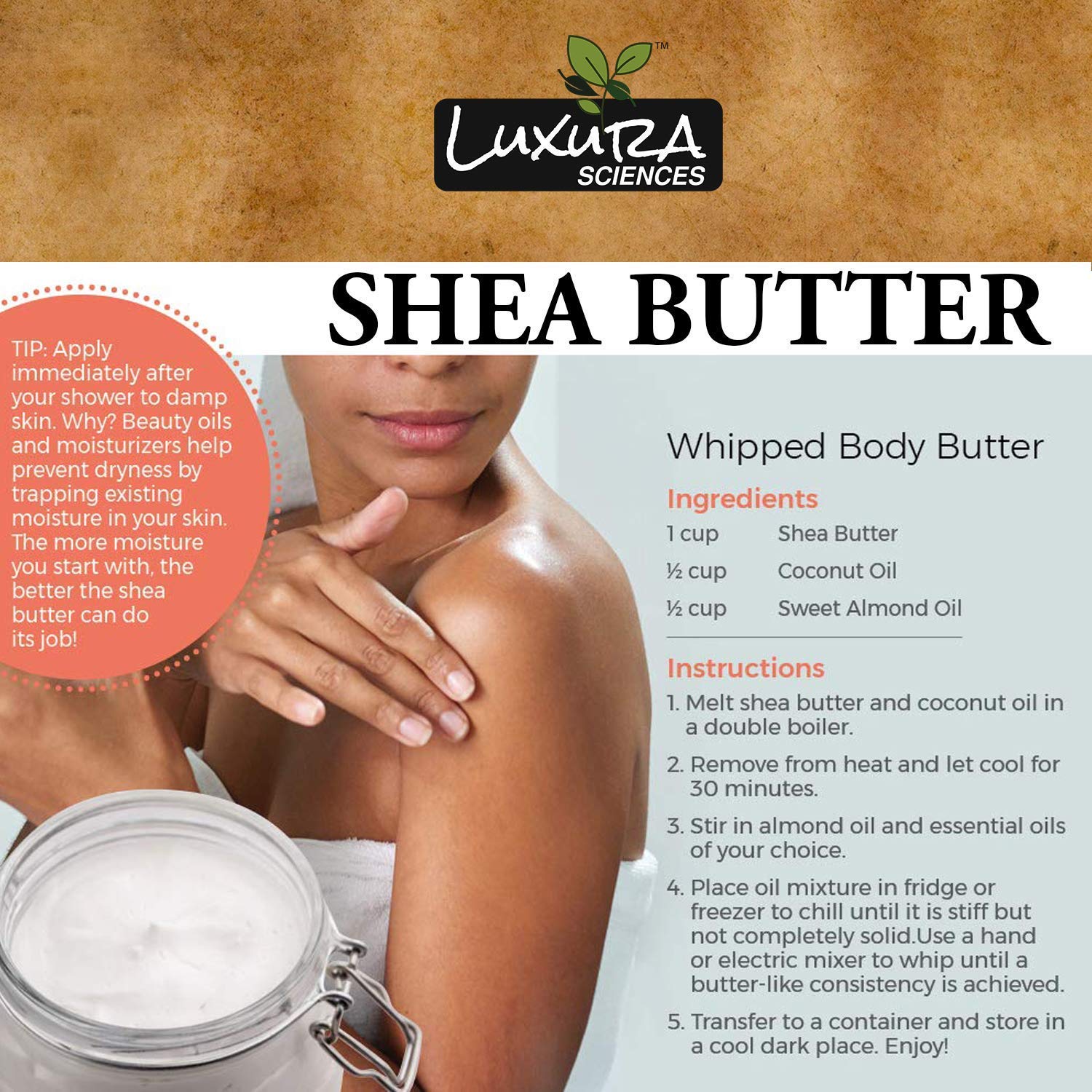 Luxura Sciences Ultra Hydrating Body Butter - Deep Moisturizing Cream for Dry Skin | Perfect for Daily Use, Post-Shower Hydration & Spa Nights