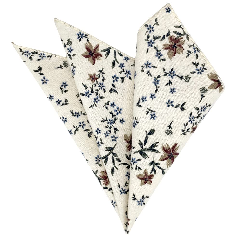 Stylish Men's Floral Pocket Square Handkerchief - Premium Silk Accessory for Suits & Formal Events - Perfect for Weddings, Business Meetings & Special Occasions