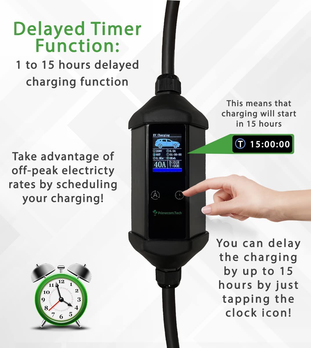 32A-40A NEMA 14-50 EV Charger for Tesla - 30ft/40ft/50ft - Home & Road Trip Charging