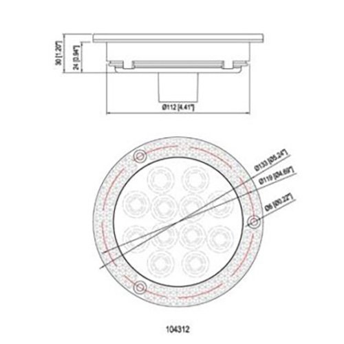 12 LED Red Stop Tail Turn Lights - 4